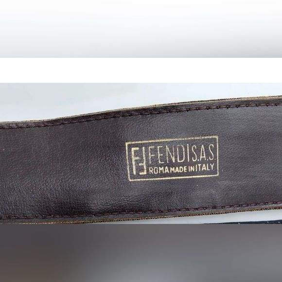 Fendi Leather Zucca FF Buckle Belt Unisex - Picture 5 of 9